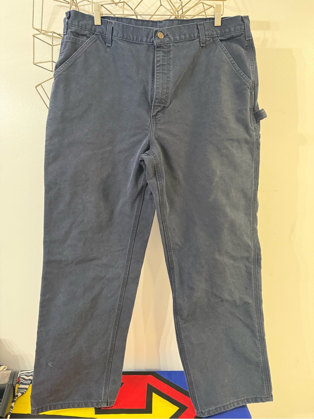 Mens Carhartt Navy Blue Work Pants